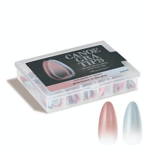 DIAMI Canoe Gradation Tips (Pink Brown + Blue Gray)